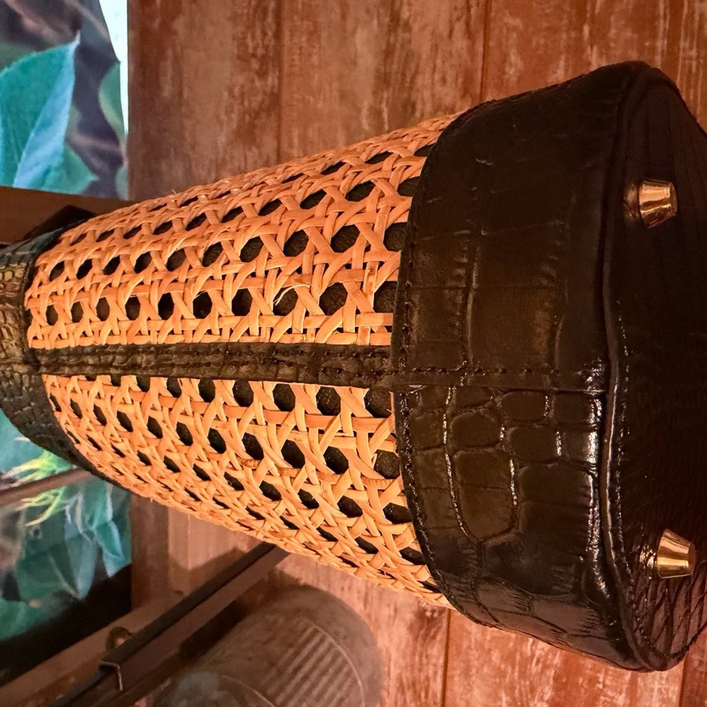 Maria Antoinetta Ratan Croc Embossed Bucket bag - Picture 8 of 8